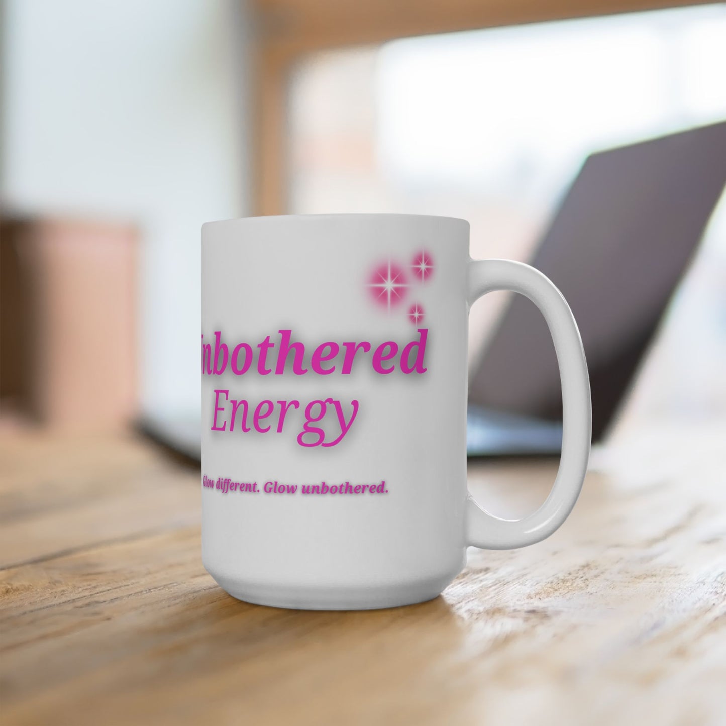 Glow Getta Mug – Unbothered Energy Edition (Pink Font) (Free Shipping)