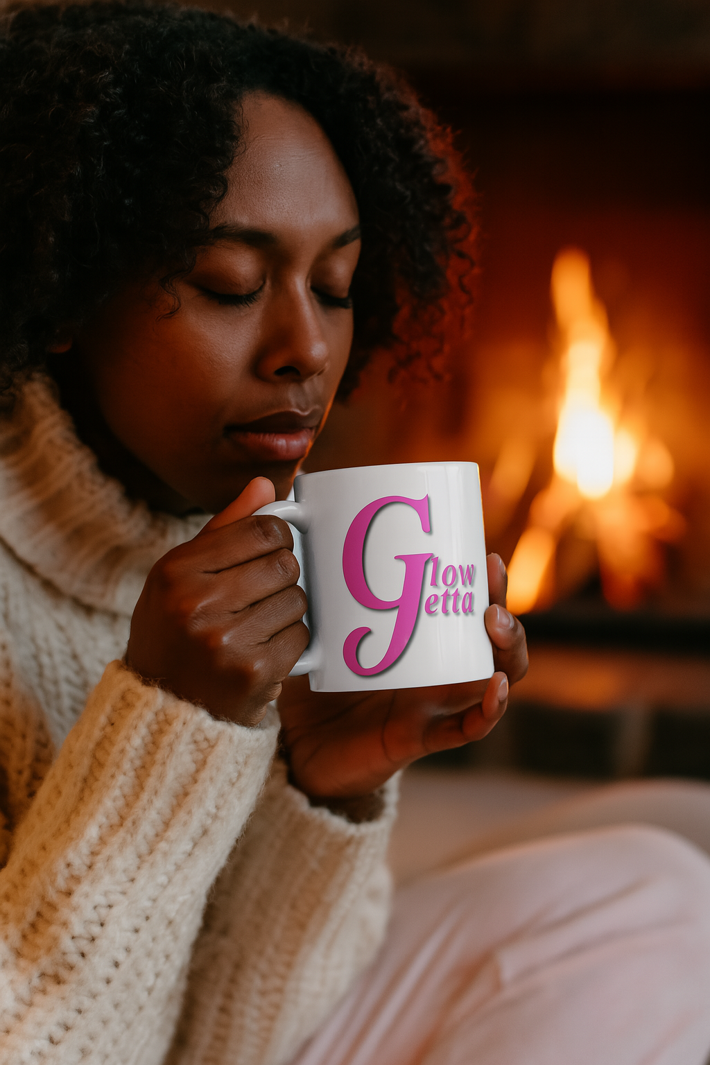 Glow Getta Mug – Unbothered Energy Edition (Pink Font) (Free Shipping)