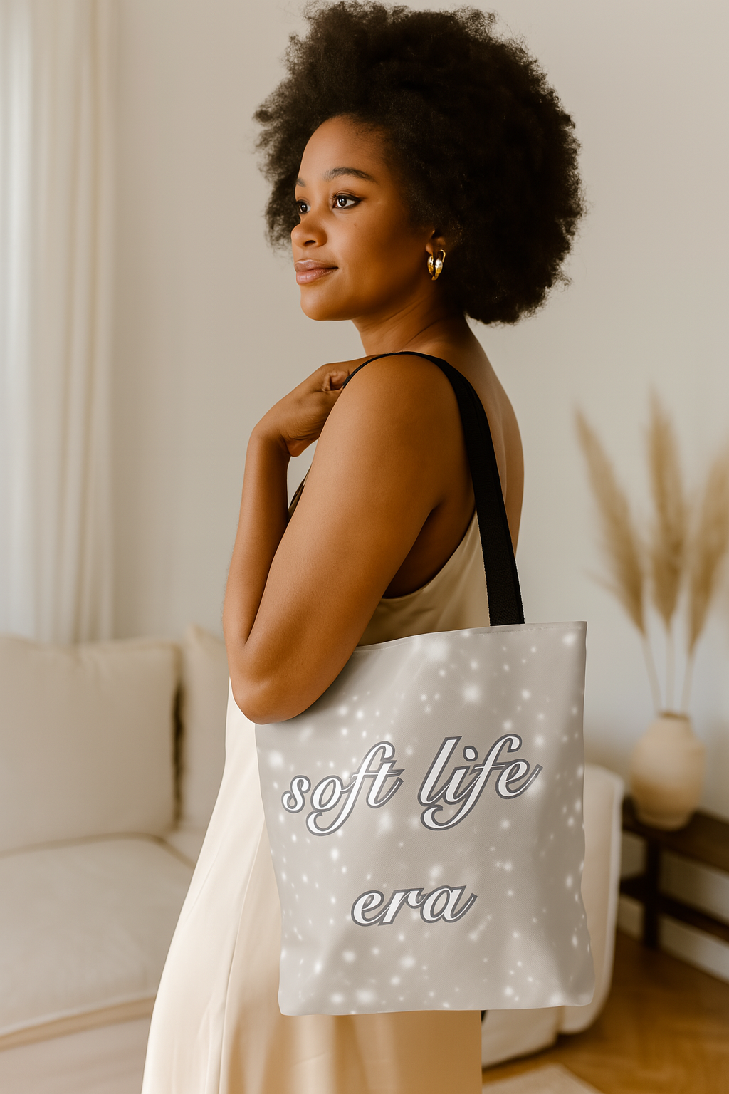 Soft Life Era Bag – Aesthetic Beige Tote for Women Who Carry Peace, Not Pressure