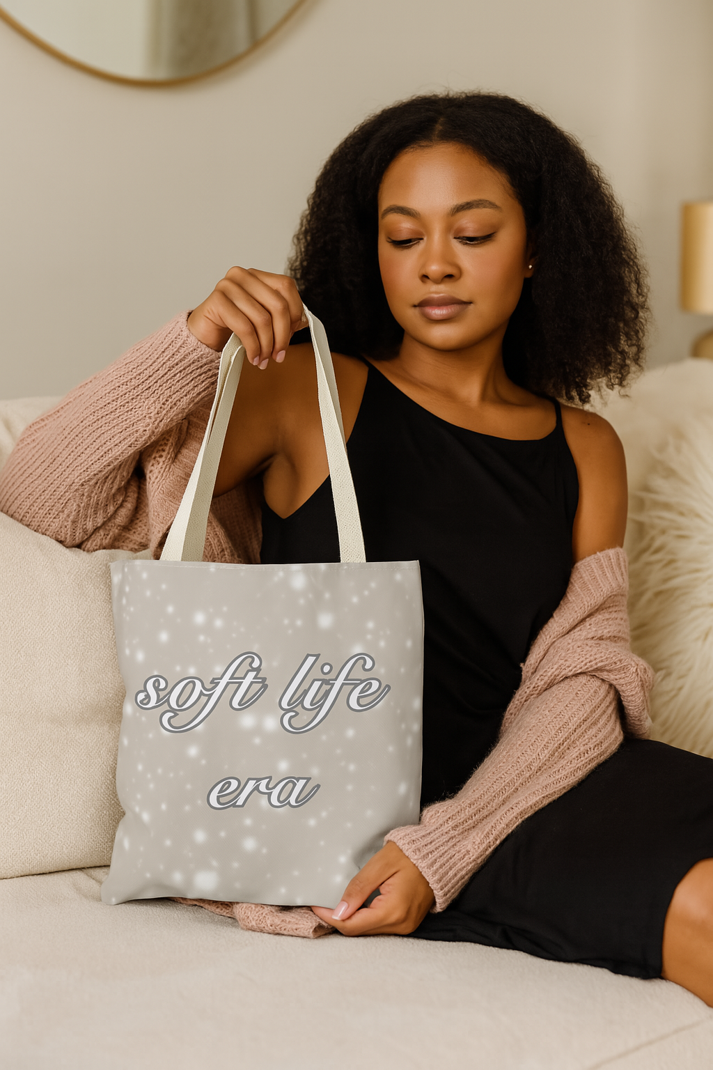 Soft Life Era Bag – Aesthetic Beige Tote for Women Who Carry Peace, Not Pressure
