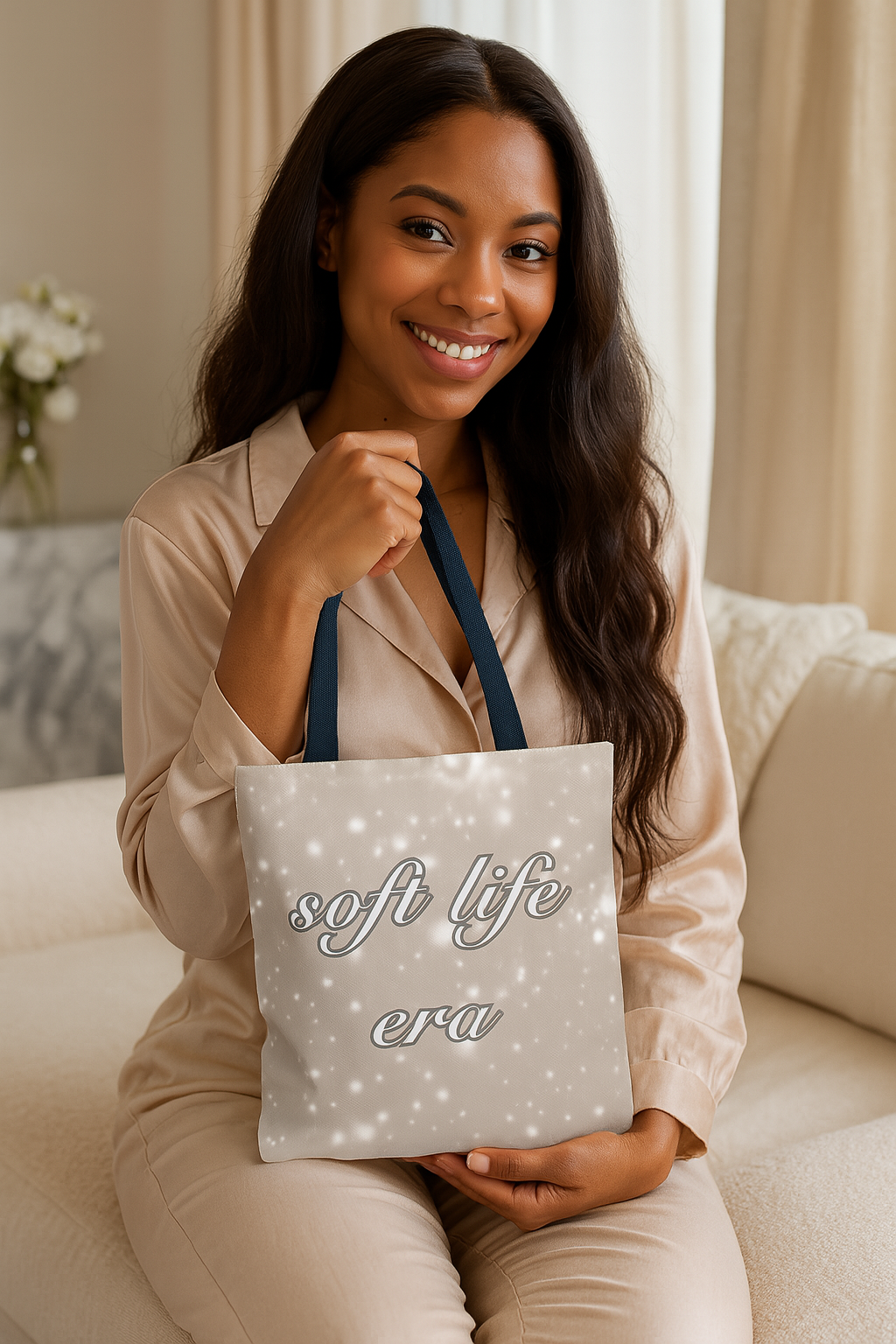 Soft Life Era Bag – Aesthetic Beige Tote for Women Who Carry Peace, Not Pressure