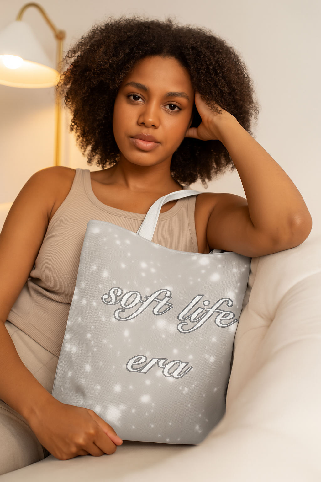 Soft Life Era Bag – Aesthetic Beige Tote for Women Who Carry Peace, Not Pressure