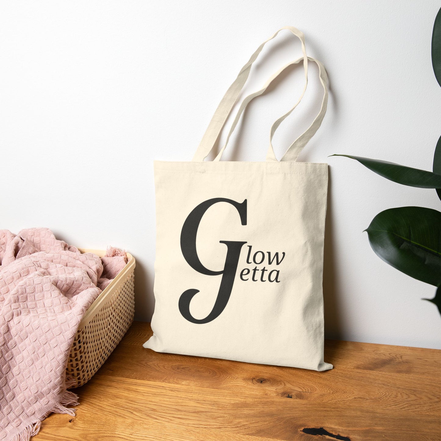 Glow Getta Tote Bag | Black-Owned Empowerment Bag | Reusable Canvas Bag for Women | Natural or Black | Gift for Her
