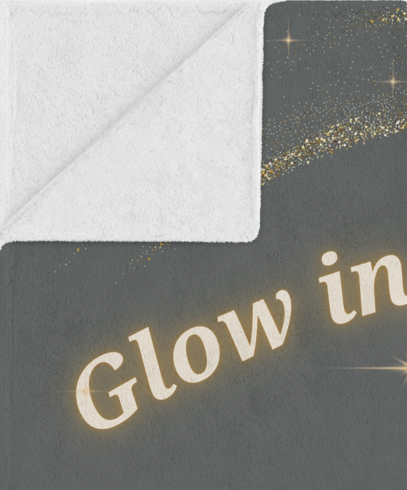 Glow in Peace™ Luxe Throw Blanket – Soft Minky Comfort for Meditation, Healing, Self-Care & Gifts – Charcoal Gray