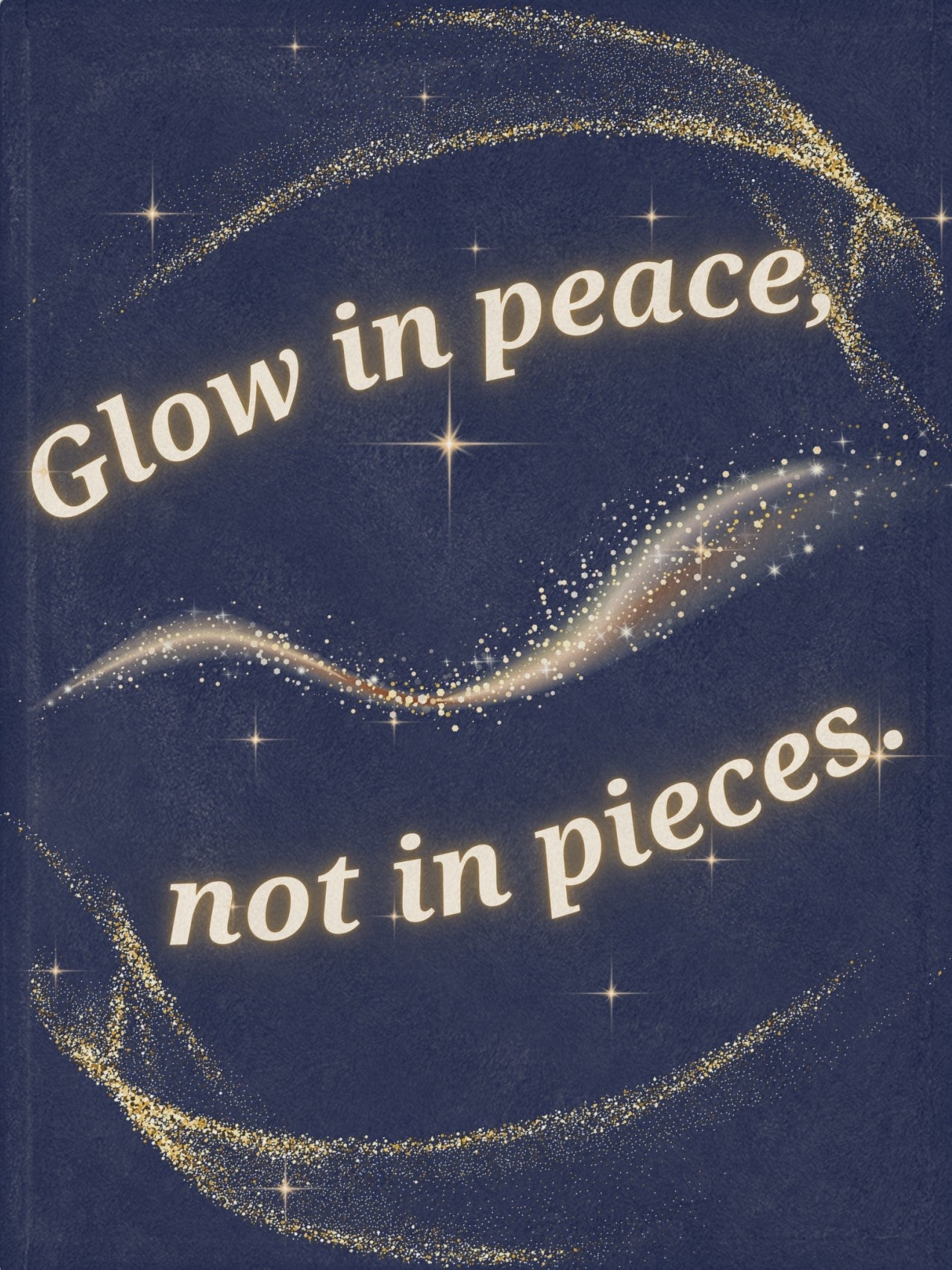 Glow in Peace™ Luxe Throw Blanket – Soft Minky Comfort for Meditation, Healing, Self-Care & Gifts – Navy Blue