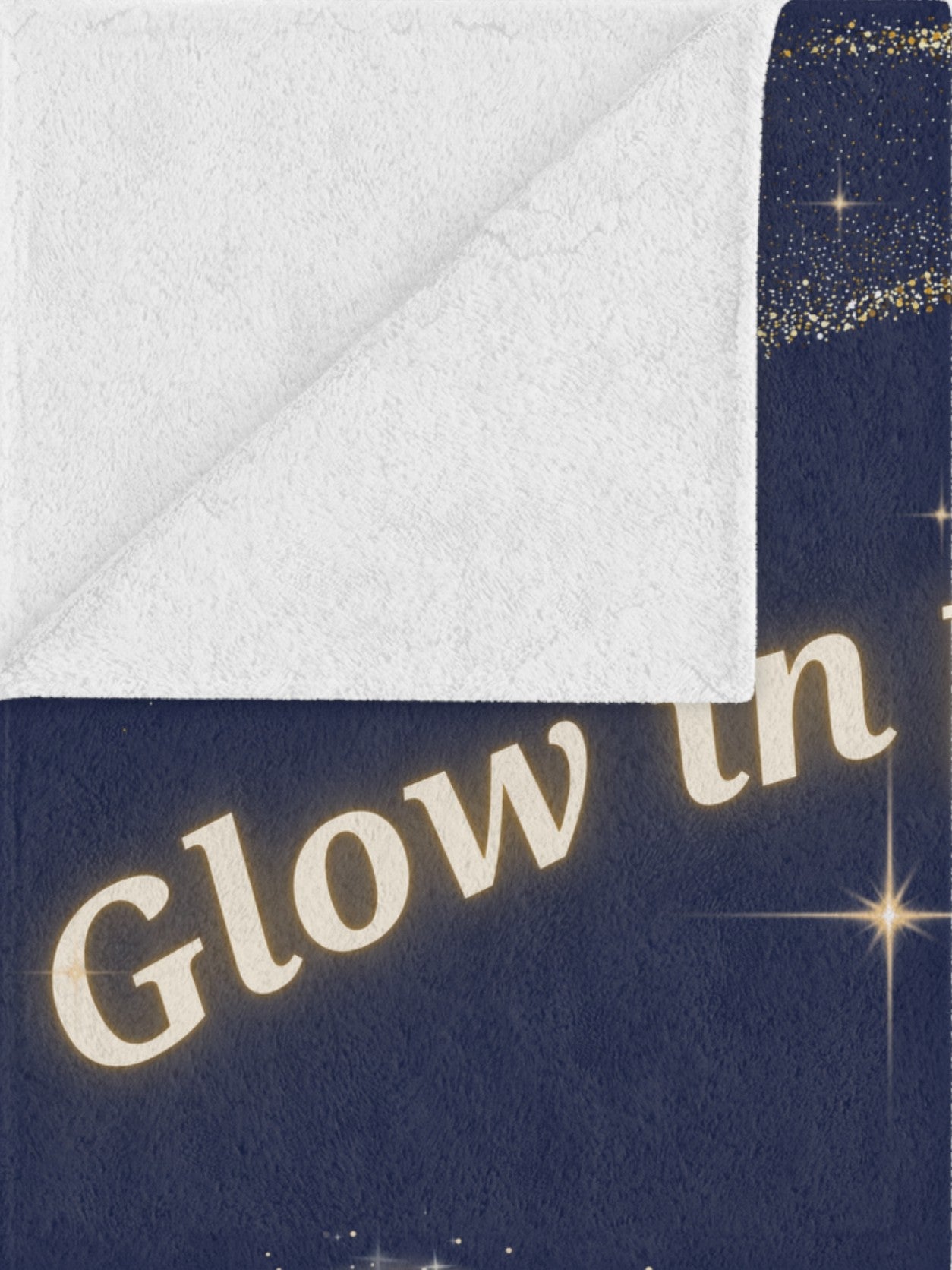 Glow in Peace™ Luxe Throw Blanket – Soft Minky Comfort for Meditation, Healing, Self-Care & Gifts – Navy Blue