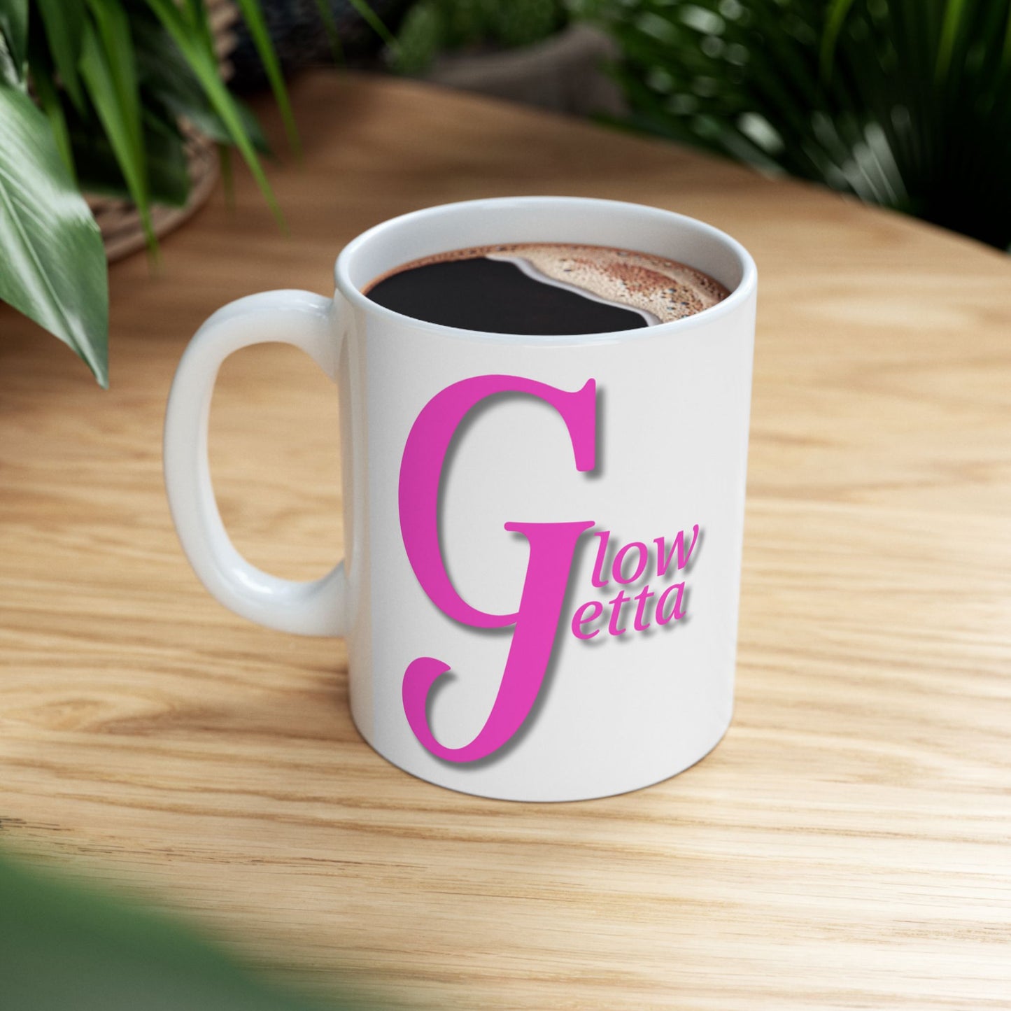 Glow Getta Mug – Unbothered Energy Edition (Pink Font) (Free Shipping)