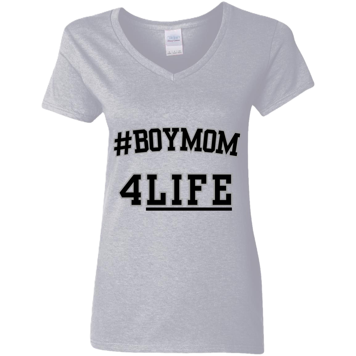 #BoyMom4Life V-Neck Tee