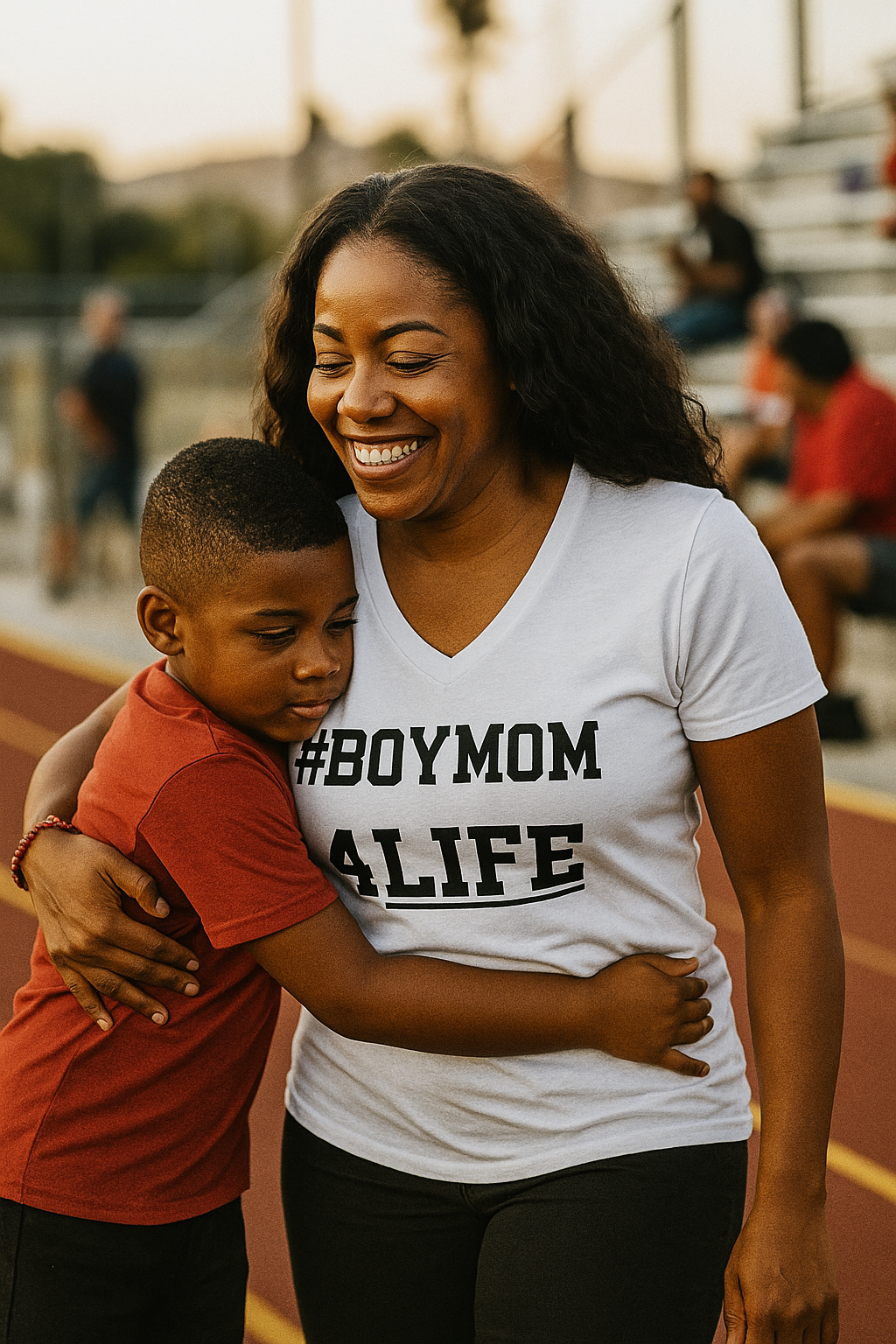 #BoyMom4Life V-Neck Tee