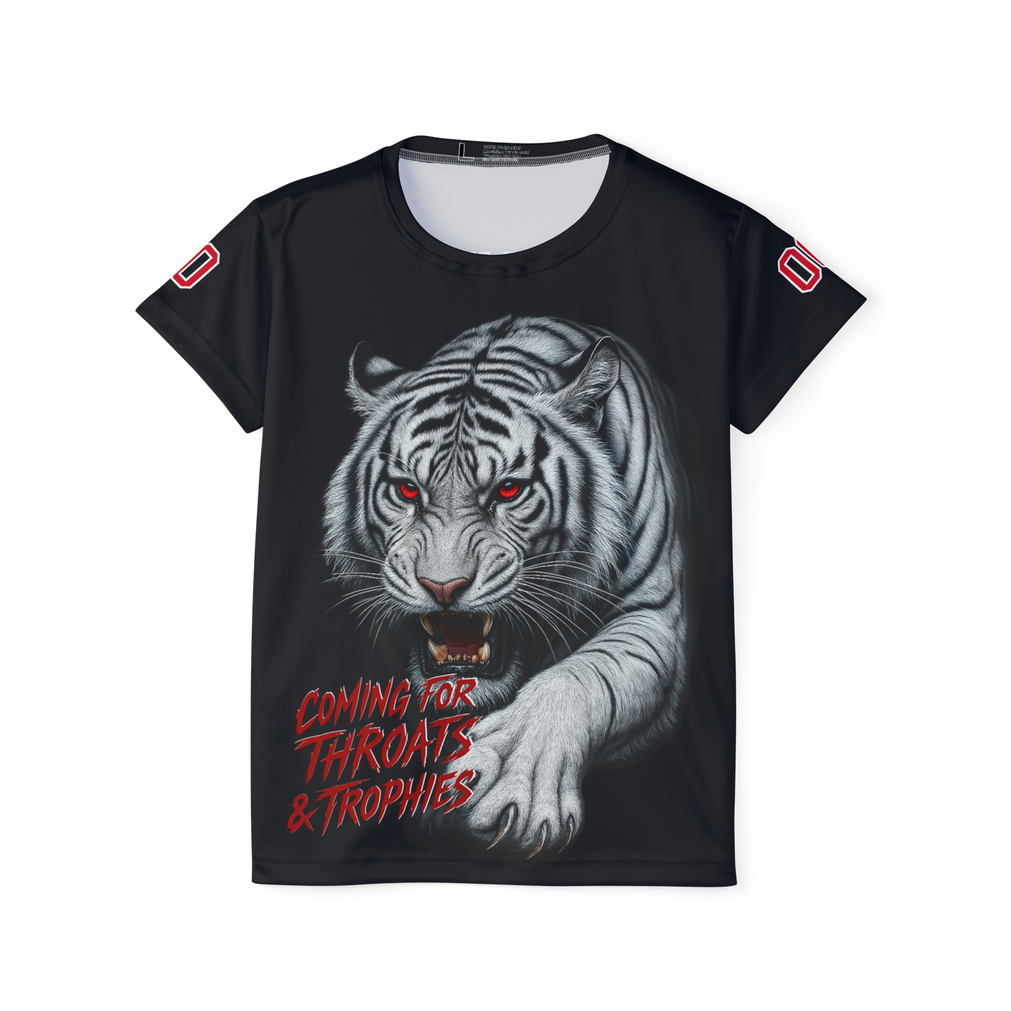 Women's Fan Jersey - Black & Red Tiger