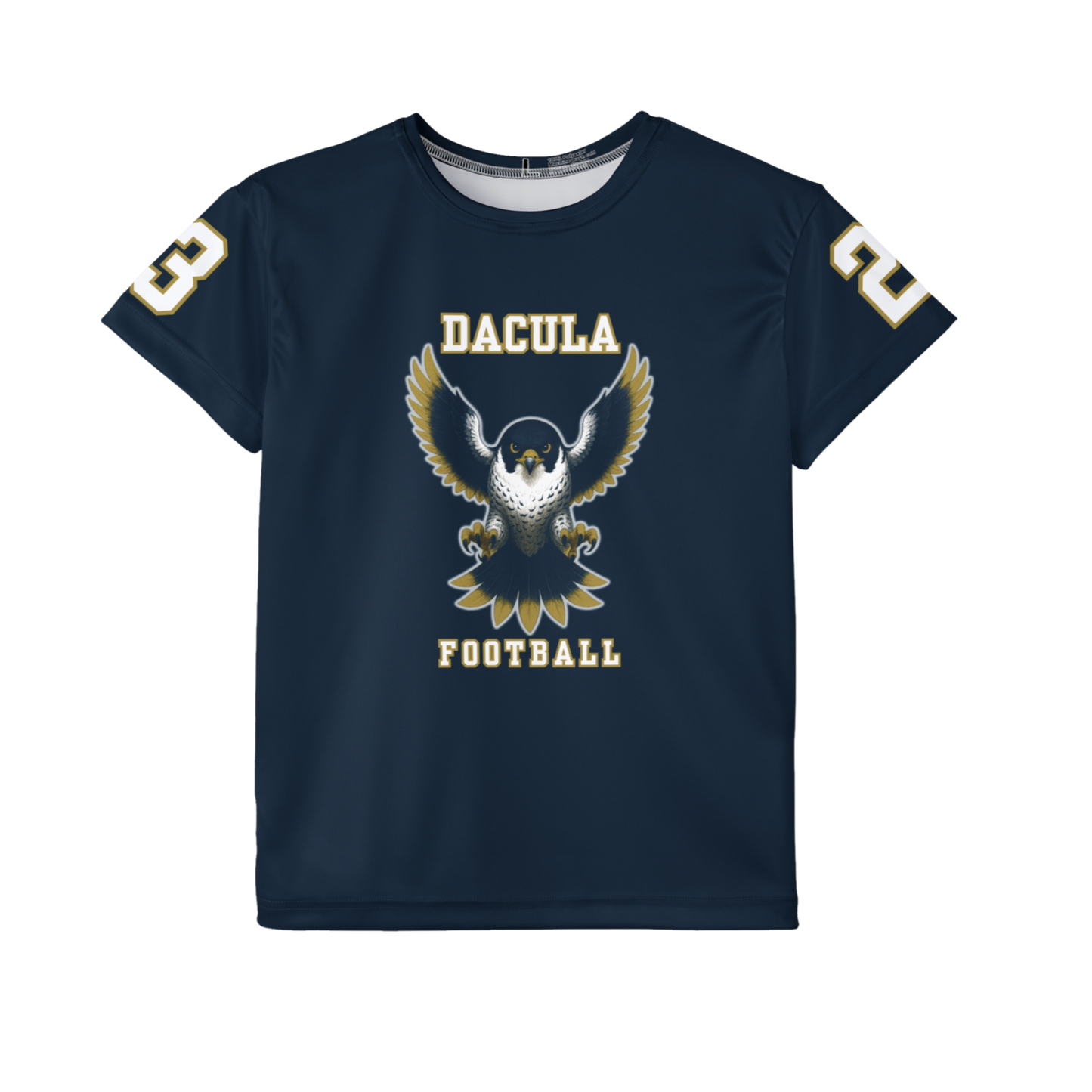 Kid's Fan Jersey – White & Navy Falcon