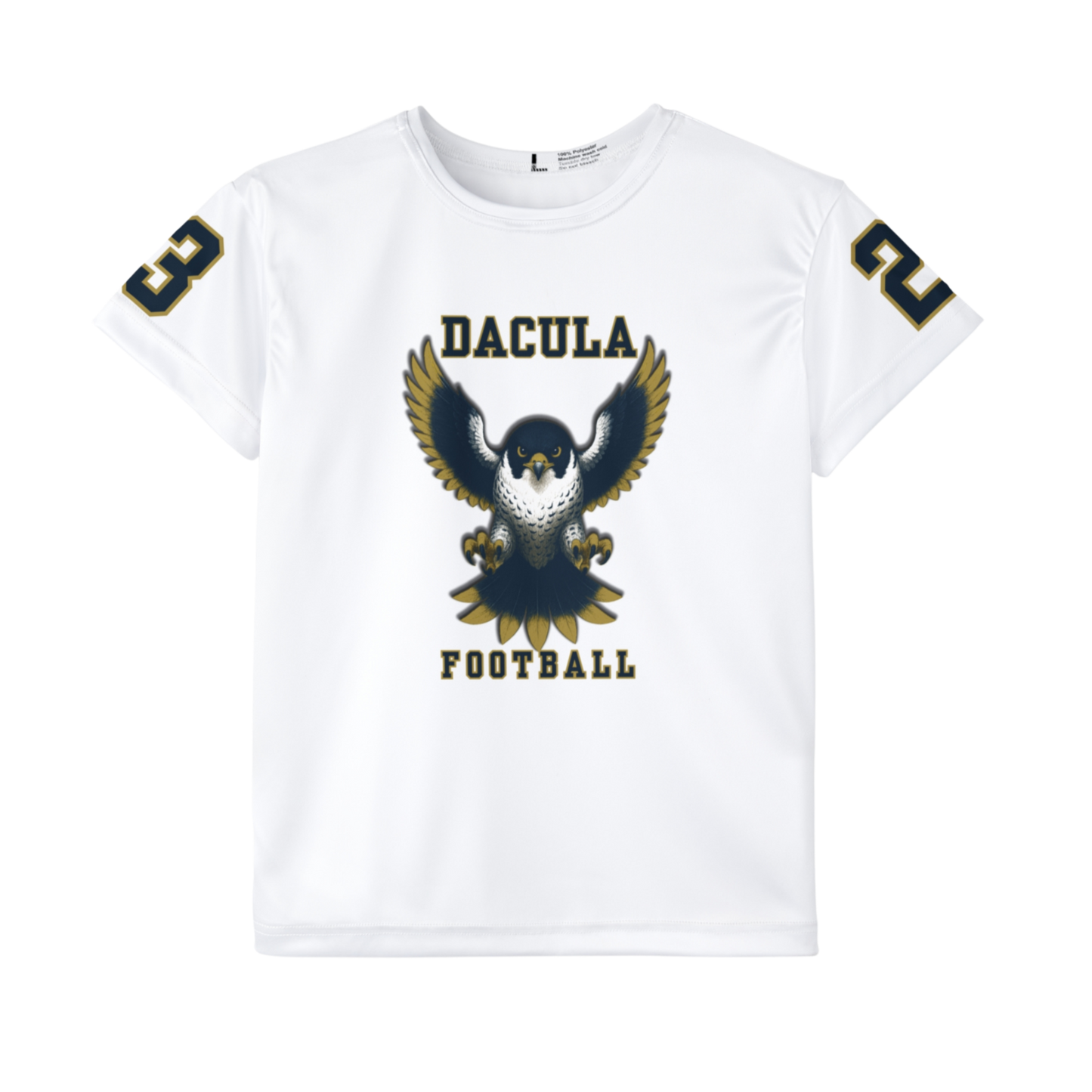 Kid's Fan Jersey – White & Navy Falcon
