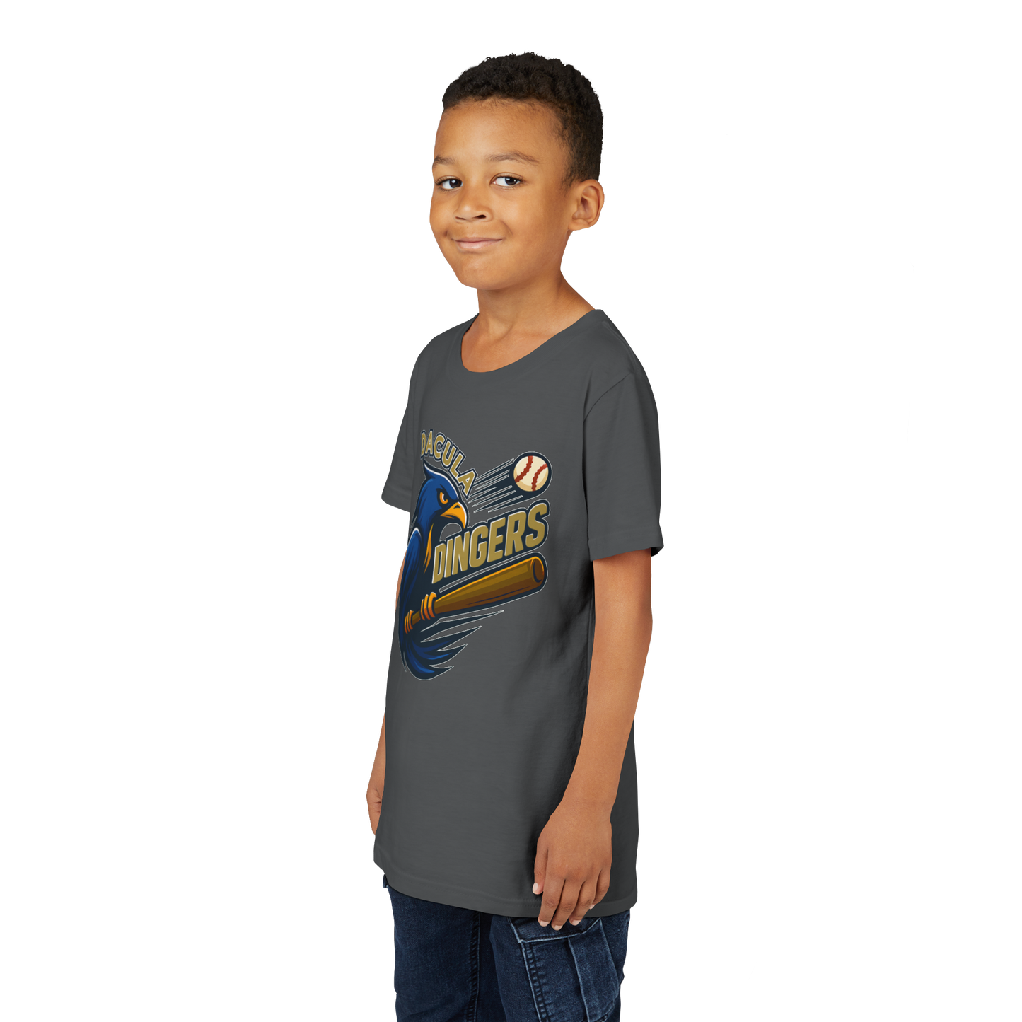 Kids’ Dacula Dingers Custom Baseball Tee