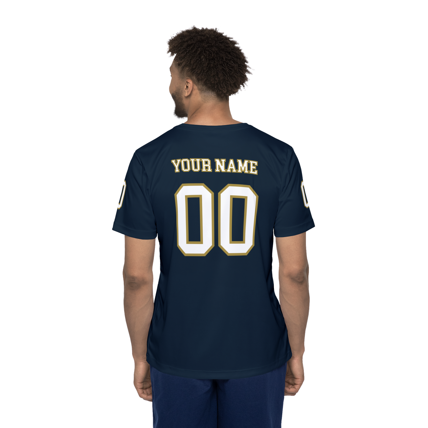 Men's Fan Jersey – White & Navy Falcon