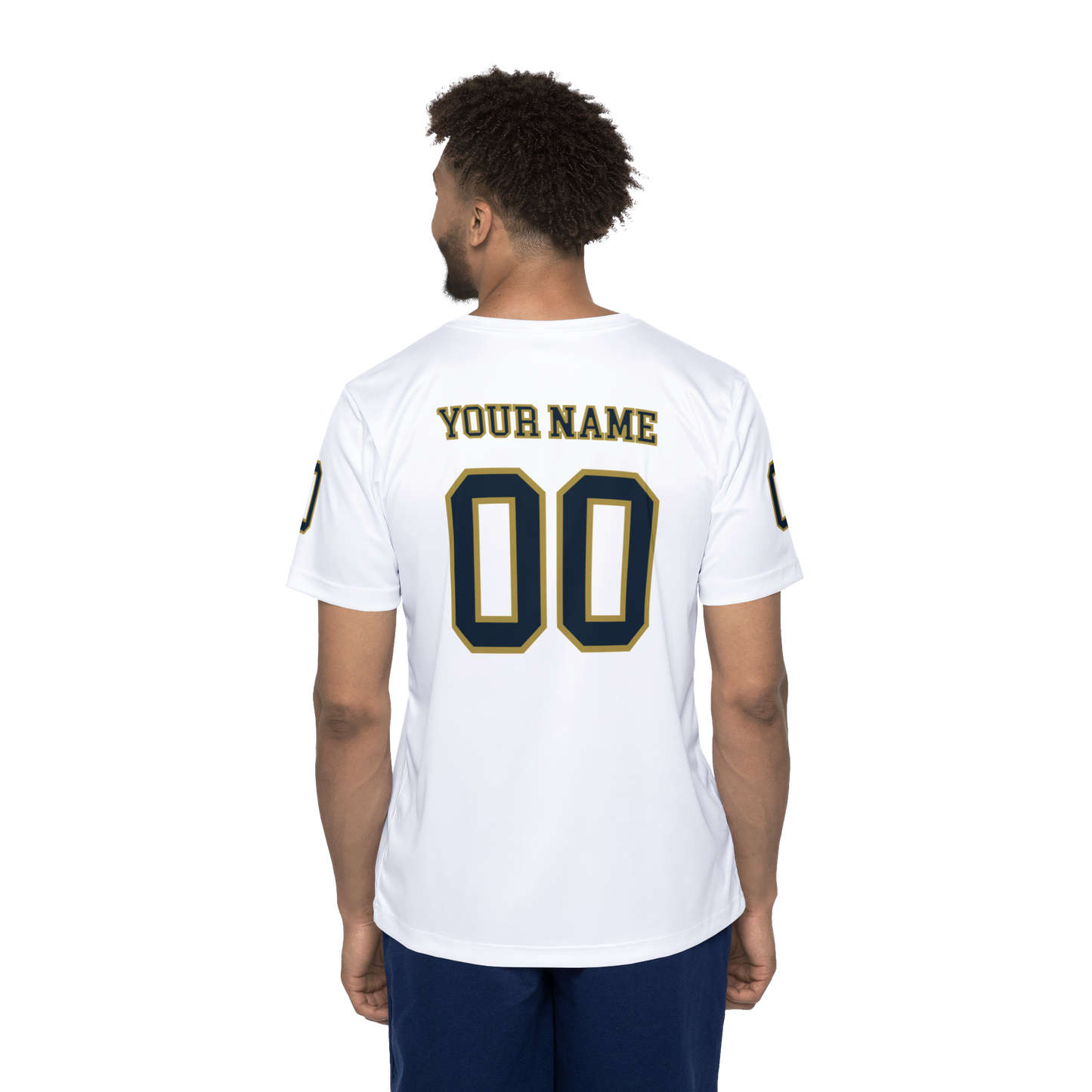 Men's Fan Jersey – White & Navy Falcon