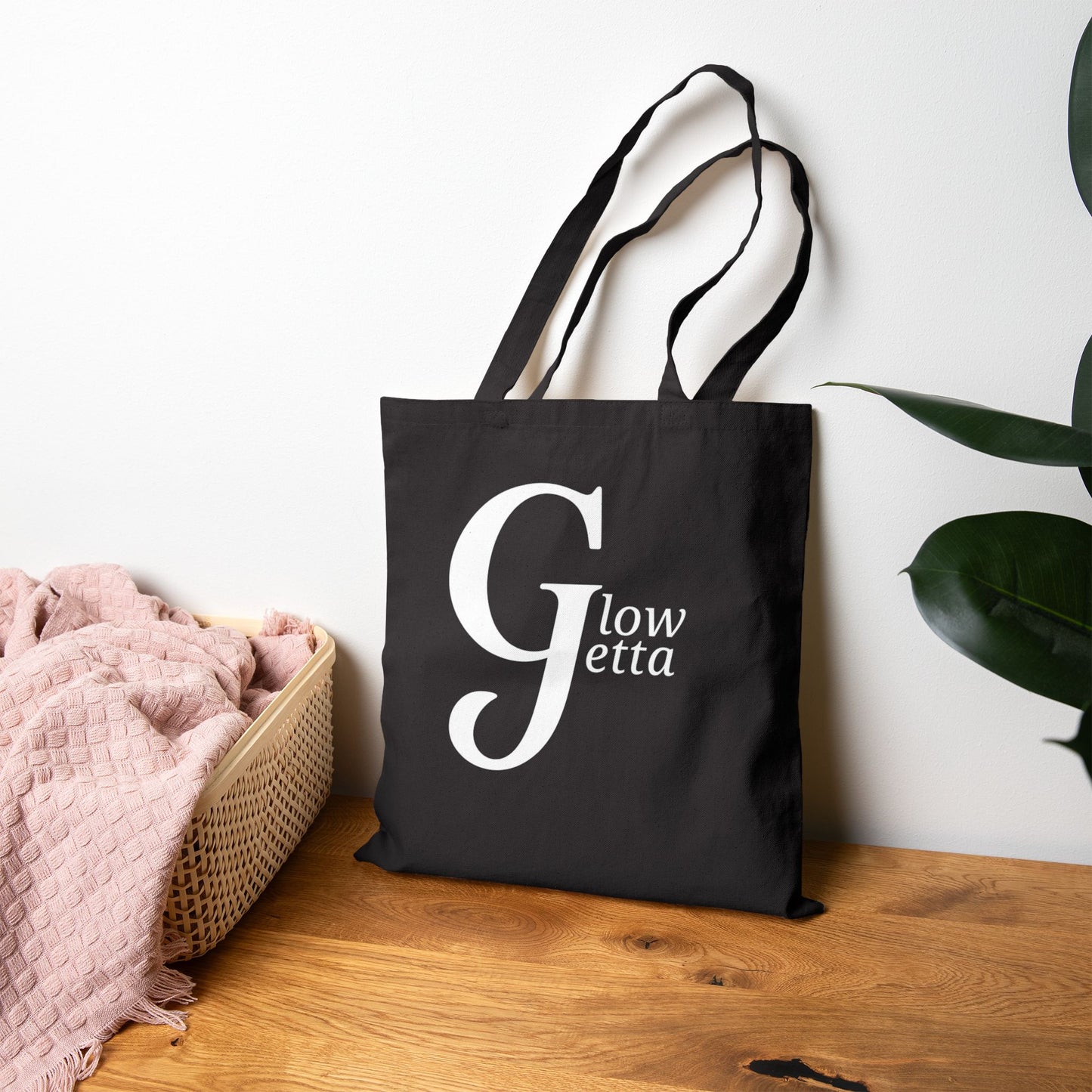 Glow Getta Tote Bag | Black-Owned Empowerment Bag | Reusable Canvas Bag for Women | Natural or Black | Gift for Her