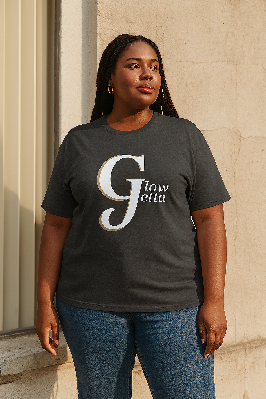 The Luxe Glow Tee – Signature 3D-style Glow Getta Shirt for Bold, Effortless Style