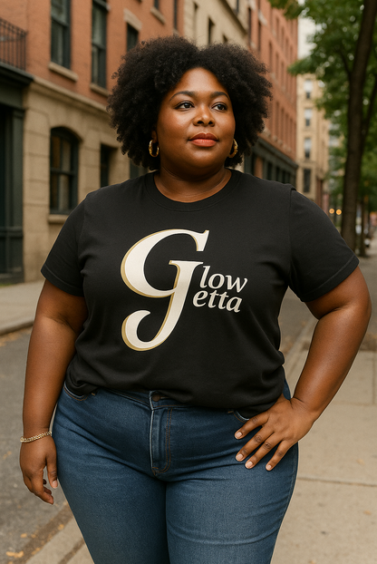 The Luxe Glow Tee – Signature 3D-style Glow Getta Shirt for Bold, Effortless Style