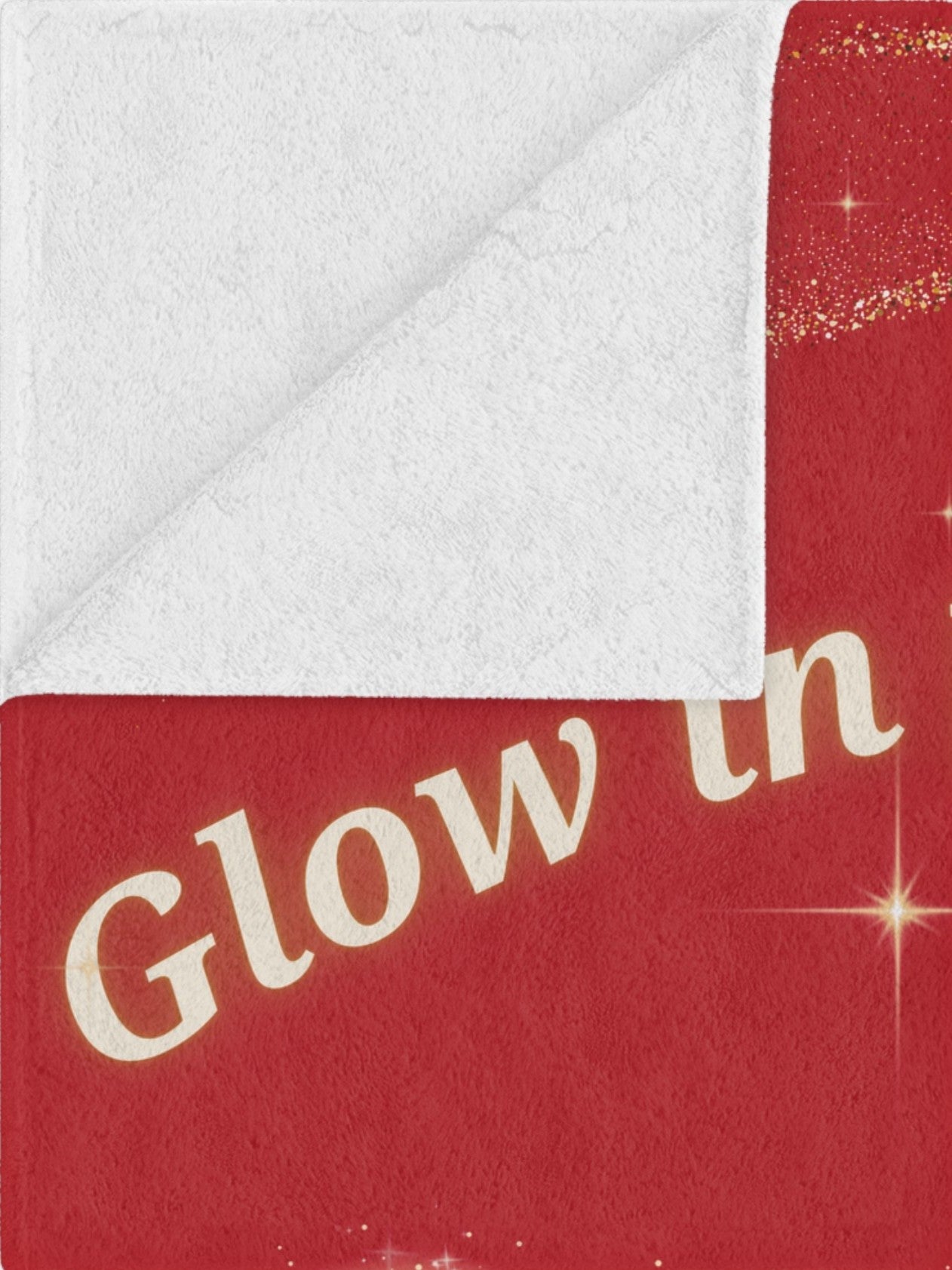 Glow in Peace™ Luxe Throw Blanket – Soft Minky Comfort for Meditation, Healing, Self-Care & Gifts – Deep Red