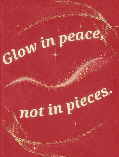 Glow in Peace™ Luxe Throw Blanket – Soft Minky Comfort for Meditation, Healing, Self-Care & Gifts – Deep Red