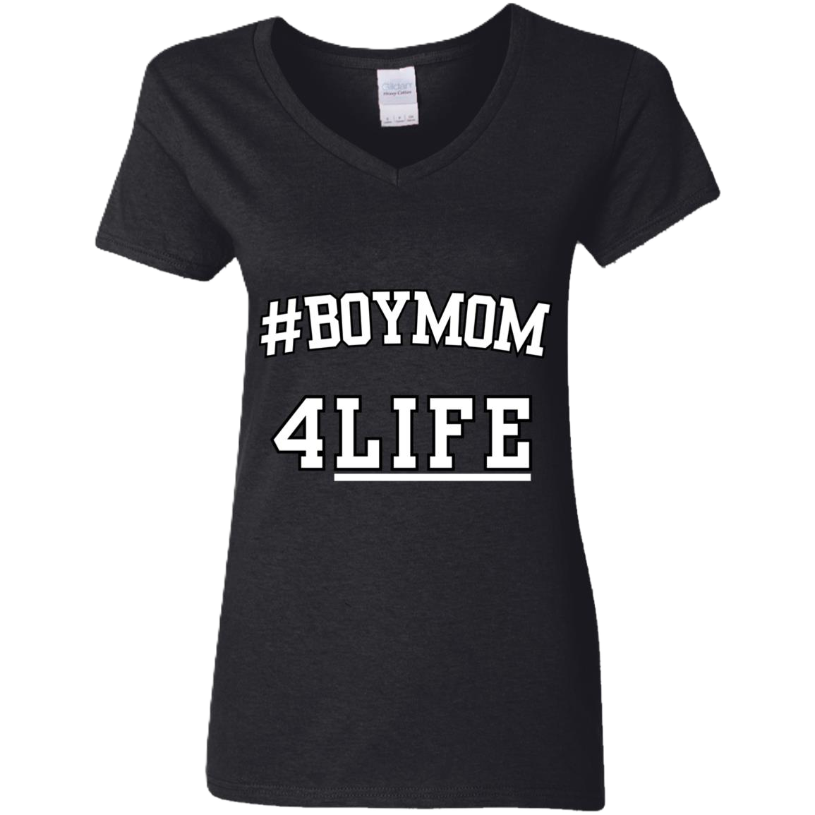 #BoyMom4Life V-Neck Tee