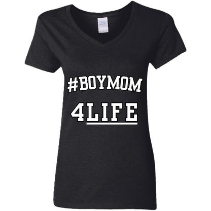 #BoyMom4Life V-Neck Tee