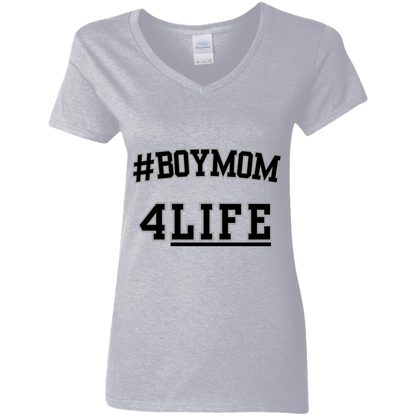 #BoyMom4Life V-Neck Tee