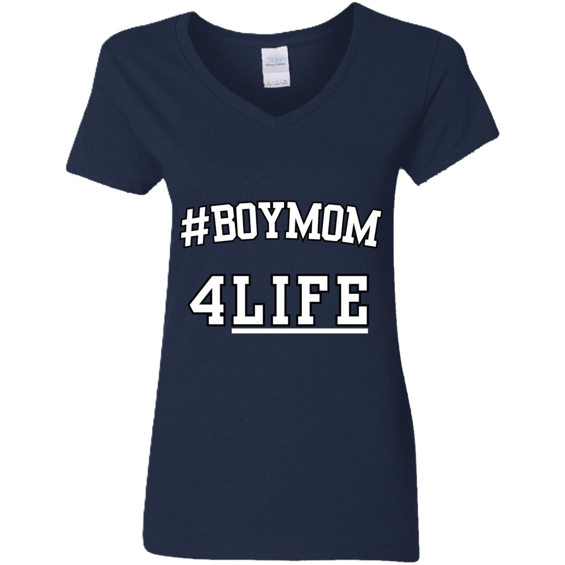 #BoyMom4Life V-Neck Tee