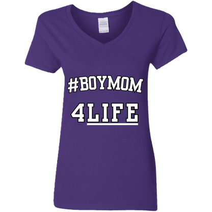 #BoyMom4Life V-Neck Tee