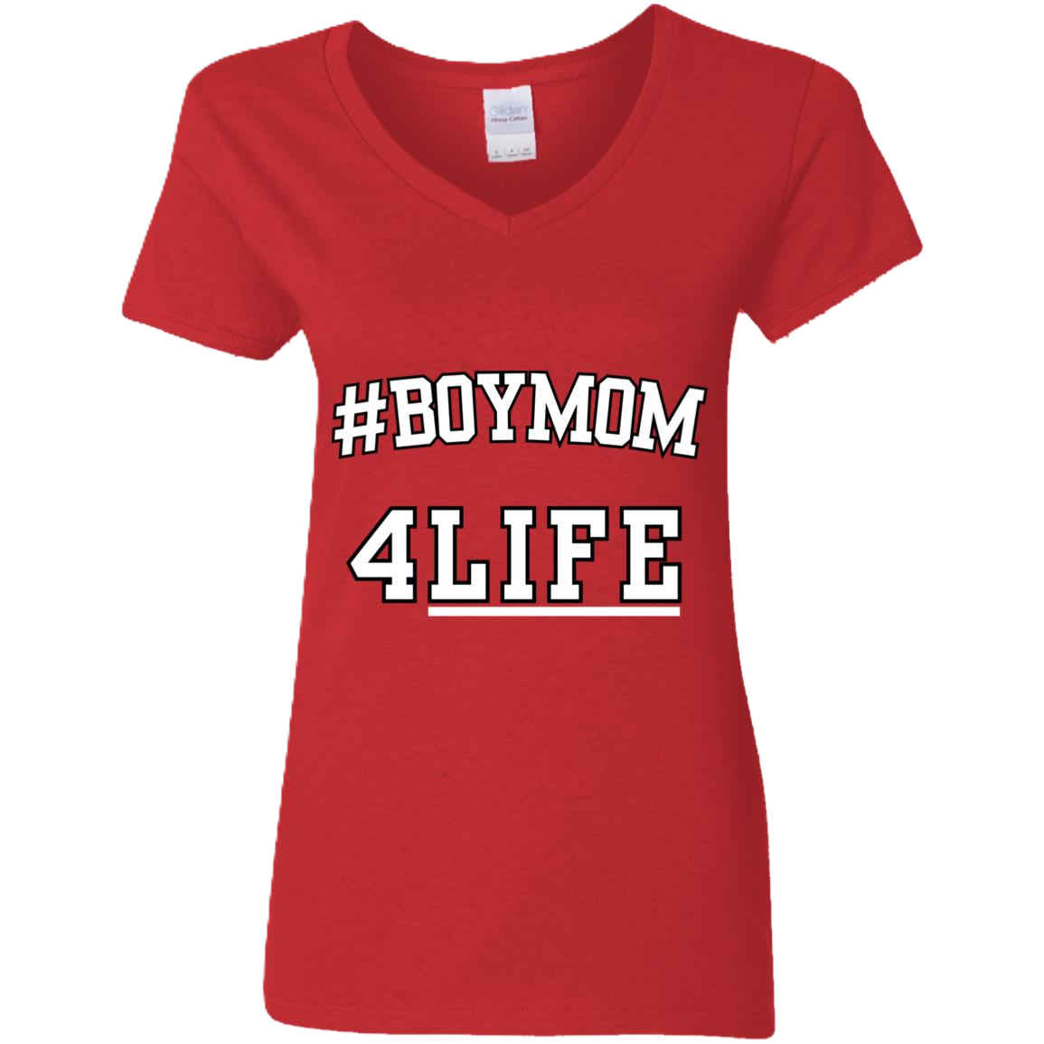 #BoyMom4Life V-Neck Tee
