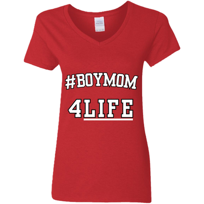 #BoyMom4Life V-Neck Tee
