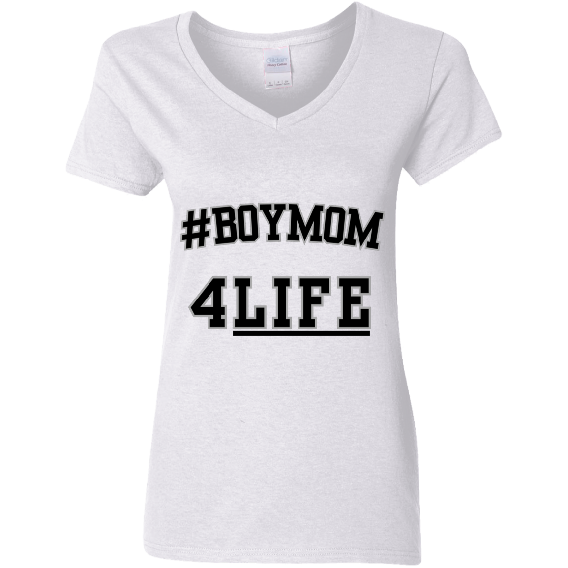 #BoyMom4Life V-Neck Tee
