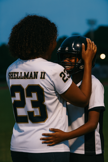 Women's Fan Jersey – White & Navy Falcon