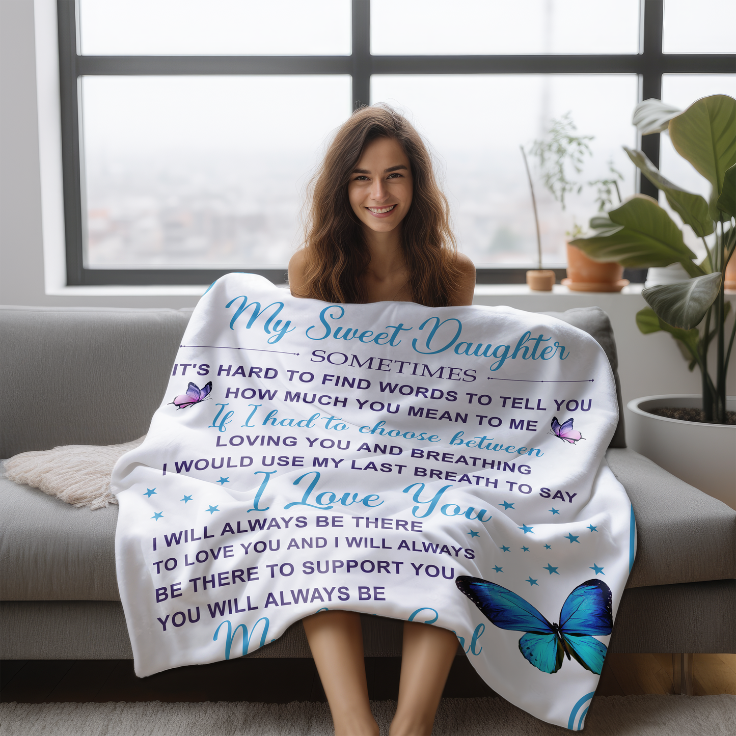 My Sweet Daughter | Fleece Blanket